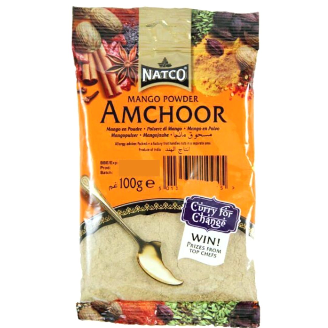 Amchoor Powder adds tangy flavor to aloo chaat, a perfect lemon juice substitute.